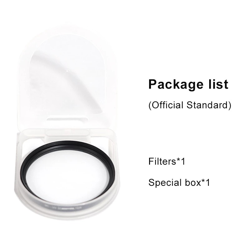 Kính Lọc UV Hai Lớp 37-82mm Cho Máy Ảnh Canon Nikon Sony Fuji DSLR SLR