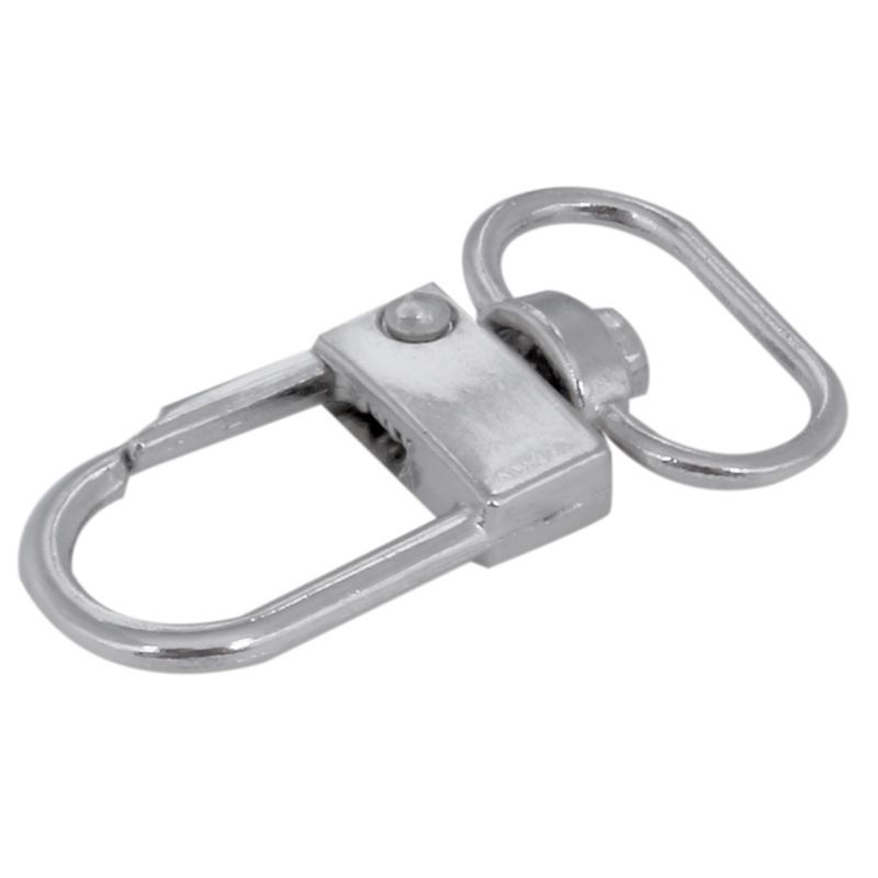 10 pieces Swivel Carabiner Hook Sier Key Chain 18mm x 33 mm