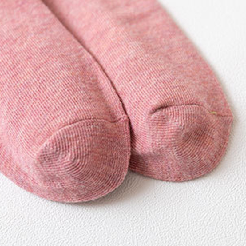 Tất cotton 100% màu trơn phong cách thời trang thu đông