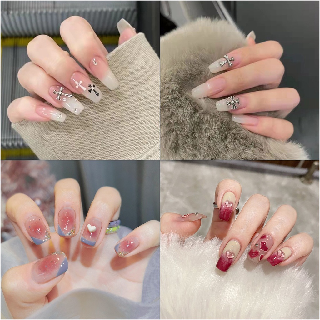 Bộ 24 Móng Tay Giả Họa Tiết Da Báo Thời Trang