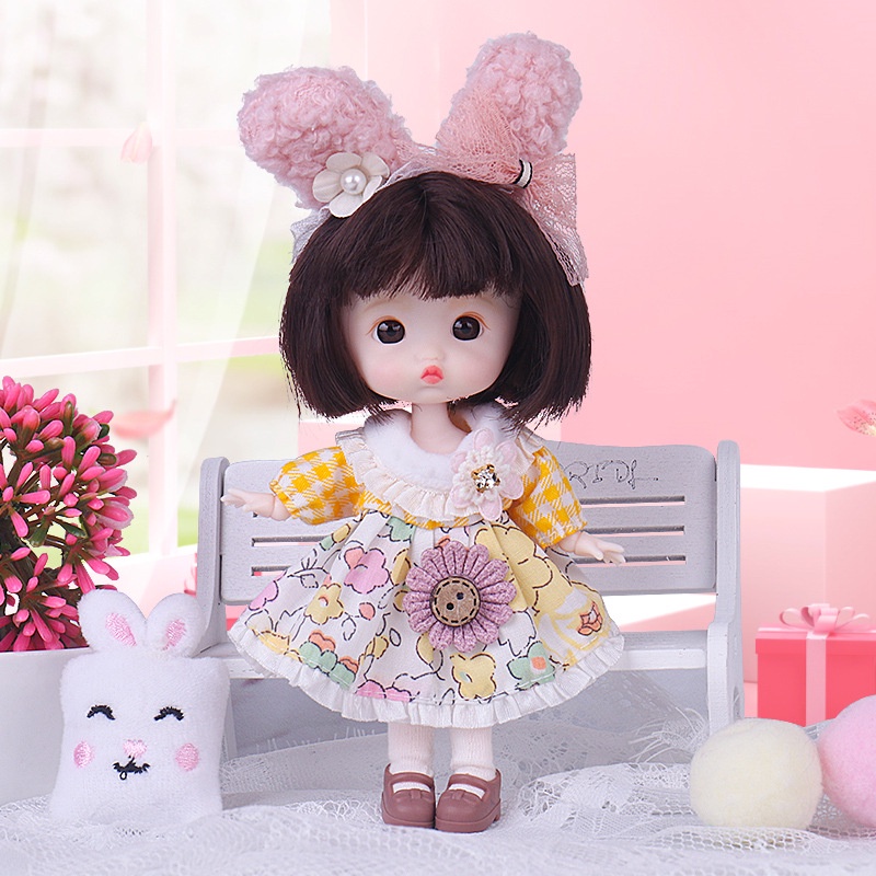 Búp Bê BJD 12cm OB11 Khớp Động Dễ Thương