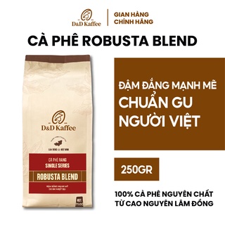 Cà phê Robusta Blend Gói 250gr/500gr, Cà phê nguyên chất 100% rang mộc D&D Kaffee
