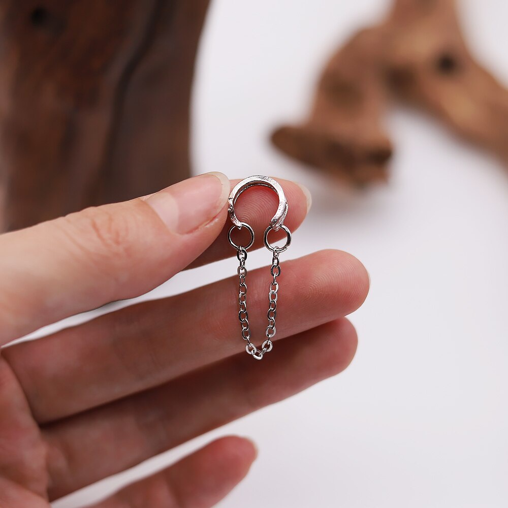 Khuyên kẹp vành tai không xỏ lỗ điều chỉnh phong cách punk rock cá tính