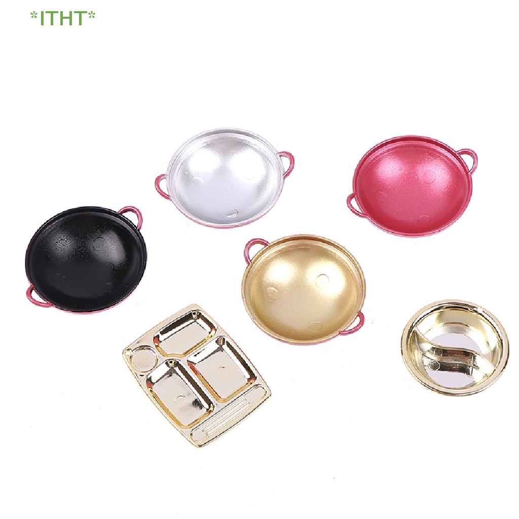 Bộ 3 Món Chén Đĩa &amp; Chảo Mini Cho Nhà Búp Bê Mới