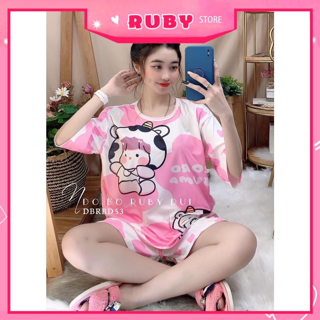 Đồ bộ Bò Sữa ❤️ Set bộ mẹ và bé ĐỦ SIZE mẫu hoạt hình Kitty,Doremon,Disney,Panda thun mịn mát co giãn thoải mái DBRBD
