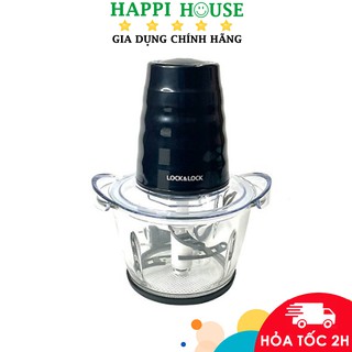 Máy xay thịt cối thủy tinh lock&lock meat chopper ejm156blk 1 lít - bảo hành 12 tháng - hàng chính hãng - happi house