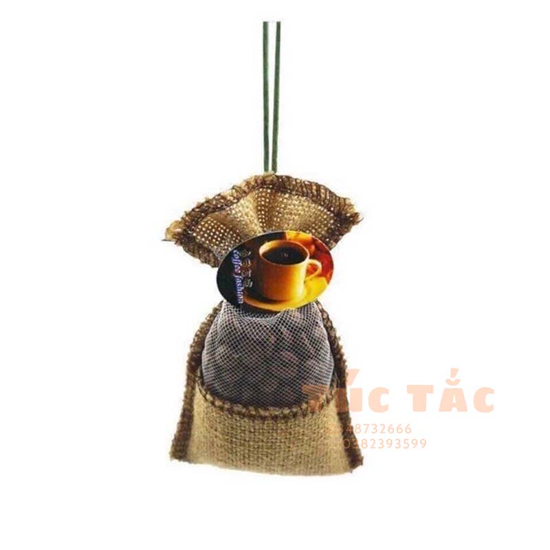 Túi thơm hạt Cà Phê nguyên chất,_treo tủ quần áo, treo xe, treo phòng ngủ, phòng khách -Chợ Túc Tắc