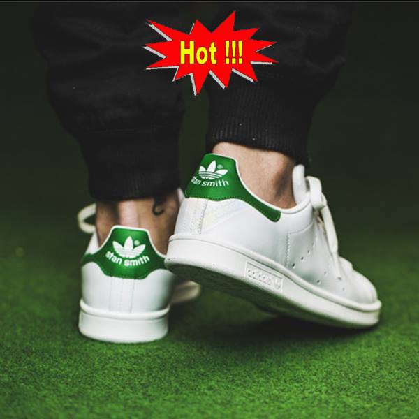 Freeship Giày Sneaker ADd Stan Smith gót xanh