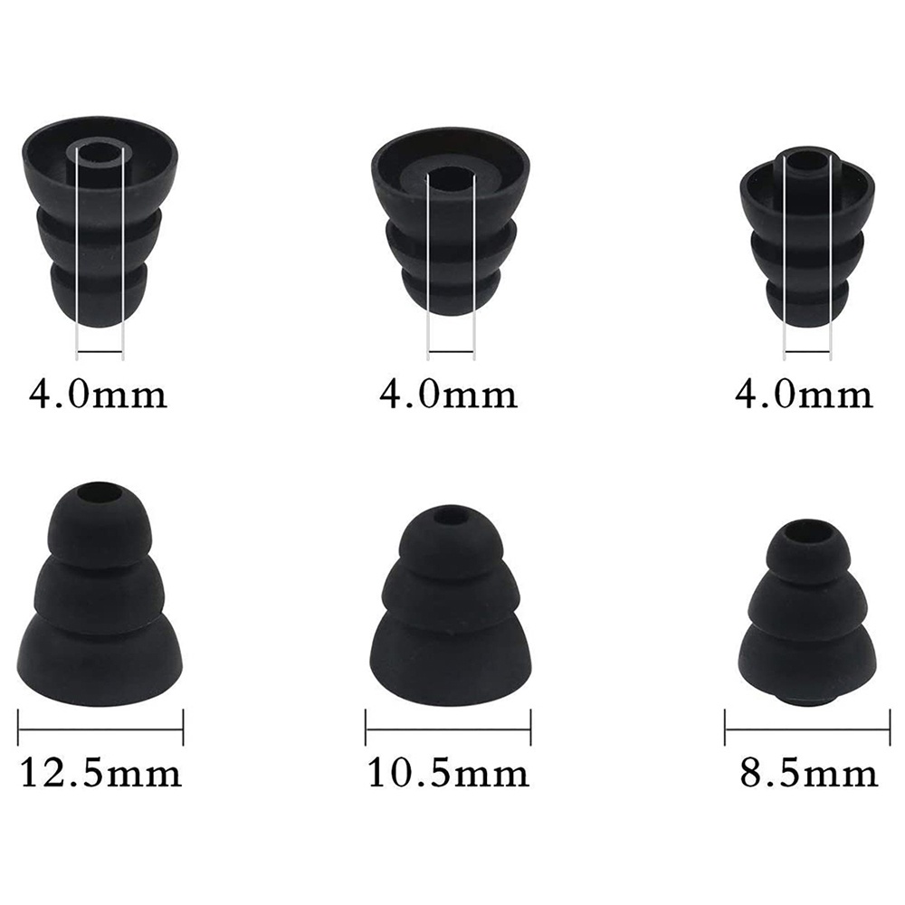 3 Cặp nút tai nghe thay thế VIRWIR  bằng silicon mềm chống ồn