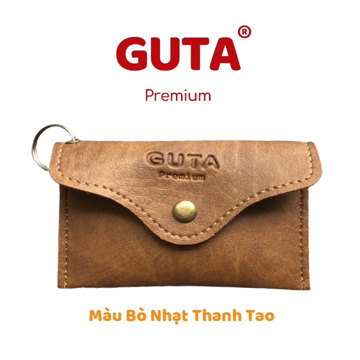 Ví Móc Khoá Cầm Tay GUTA Cao Cấp Thời Trang Unisex Cho Nam Nữ Thiết Kế Mini Nhỏ Gọn Đựng Vừa Card Thẻ Tiền