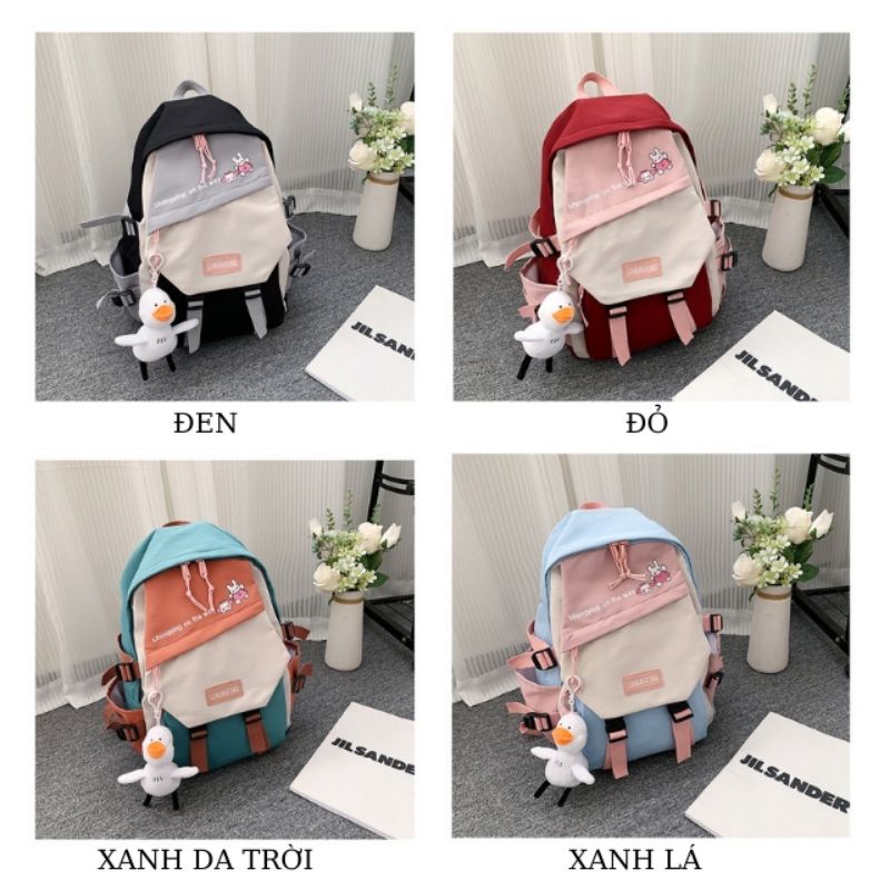 Balo đi học thời trang ulzzang Hàn Quốc cute dễ thương vải Oxford OLUKA STORE BL023
