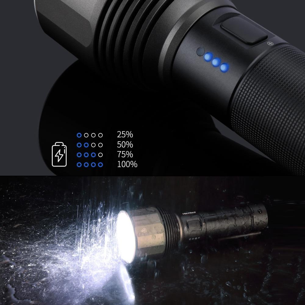 Waterproof Xiaomi Youpin Nextool Outdoor LED Flashlight with 5000mAh battery can charge USB Type-C port