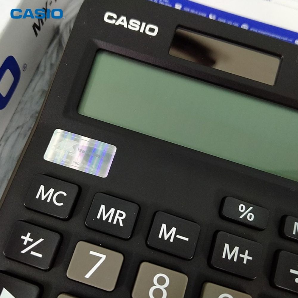 Máy Tính Casio MX-12B Sạc Pin Năng Lượng Mặt Trời Bảo Hành 7 Năm