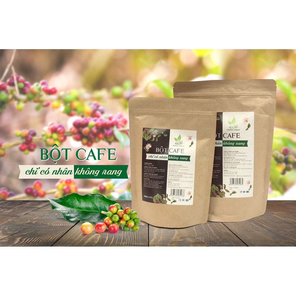 Bột cà phê enema Viethealthy Bịch 1kg, dùng cho coffee enema thải độc đại tràng, gan, làm đẹp da