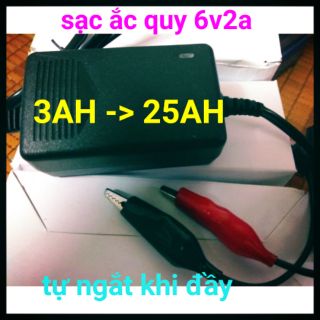 Sạc ắc quy 6v ( 3ah -> 25ah) tự ngắt khi đầy