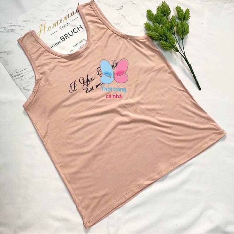 Áo Thun 3 lỗ bản to Cho Nữ Freesize từ 50-58kg thun lạnh 4 chiều mềm dày vừa mặc - AO28