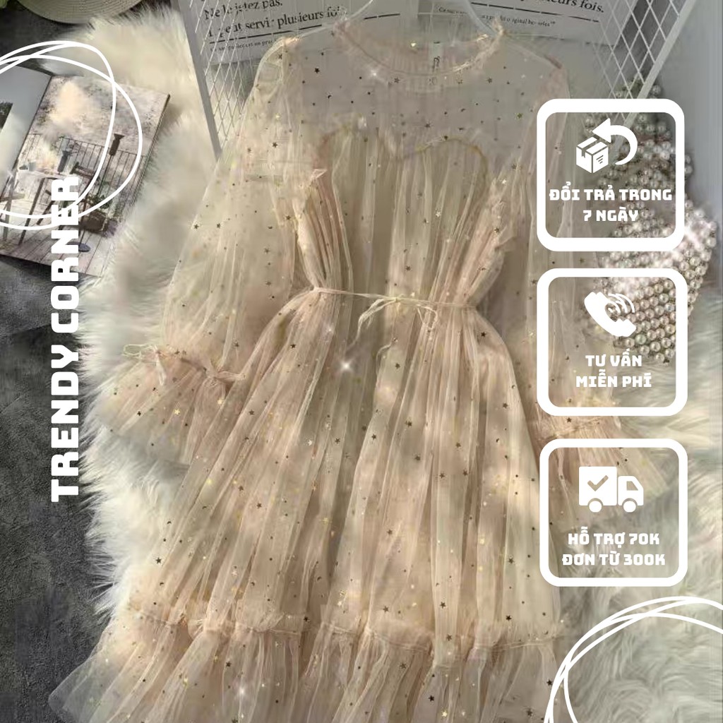 Đầm Voan Công Chúa Tiểu Thư Ulzzang Hàn Quốc