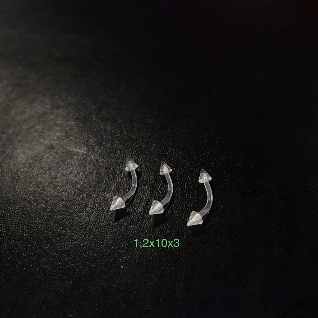 KHUYÊN TRONG SUỐT SILICON GIÂU LỖ TAI / KHUYÊN XO MAY - MÃ SỐ12