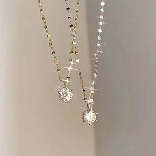 Vòng Cổ Sợi Xích Đính Kim Cương Lấp Lánh Thời Trang Hàn Quốc