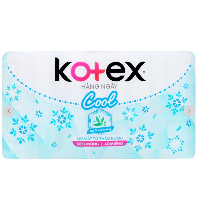 Băng vệ sinh KOTEX Hằng ngày COOL 15cm 40M và 20M