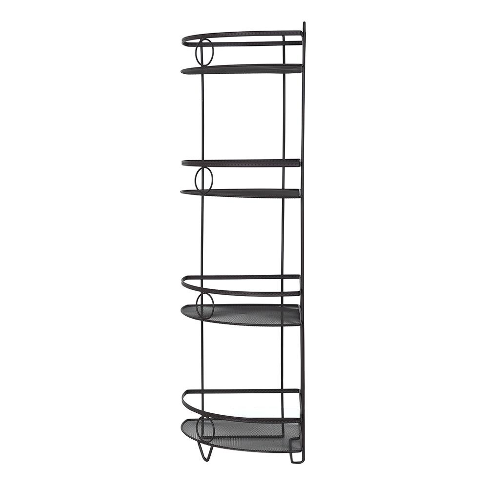 HomeBase MOYA Giá nhà tắm để góc bằng thép có 3 tầng L1395 W32xD24xH82 Cm màu đồng