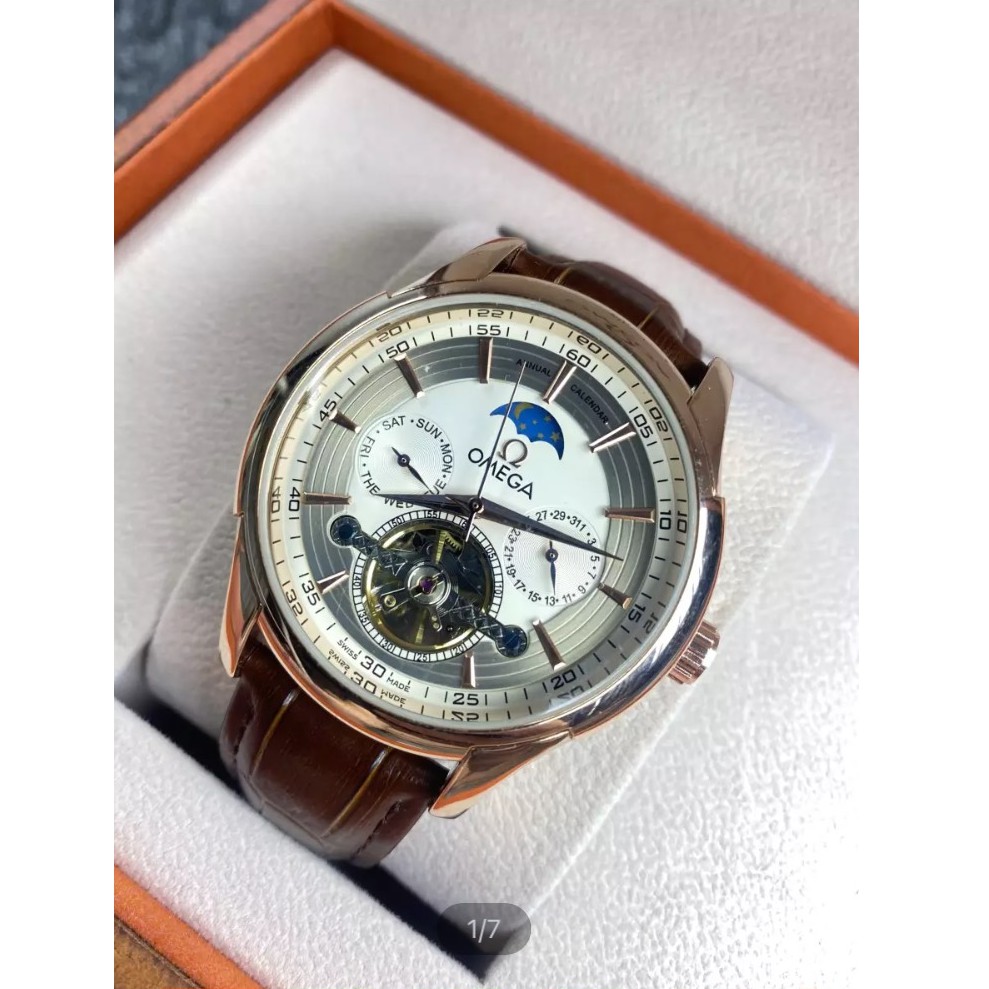 [Bảo hành 12 tháng] Đồng hồ nam OMEGA máy cơ Automatic