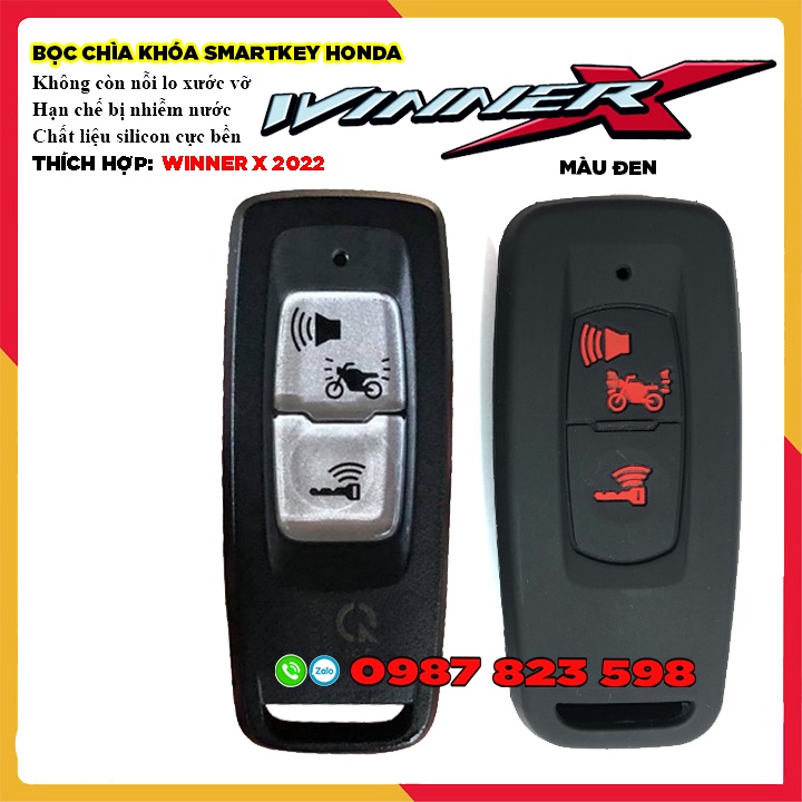 Bọc Chìa Khoá Smartkey Honda Winner X 2022, AB 2023 - Bọc Chìa Winner X V3, Air blade 160/125 2023