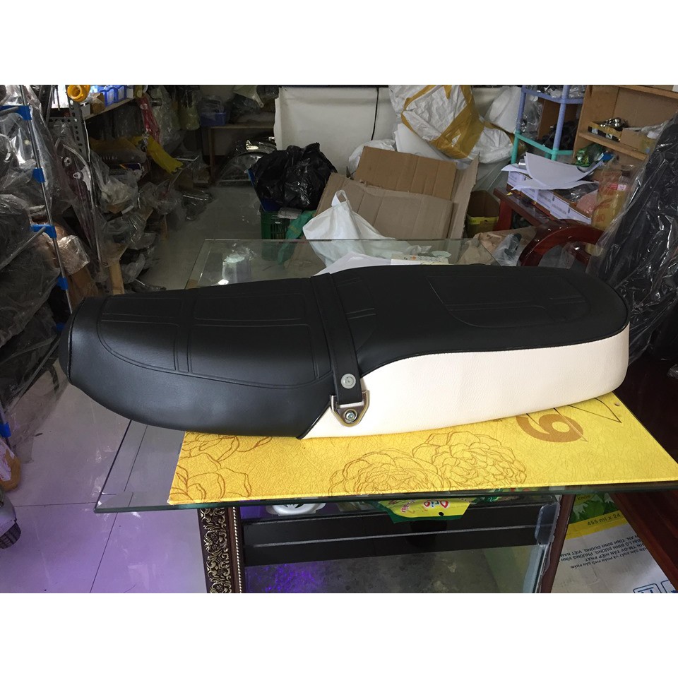 Yên liền cho xe cub đèn vuông :DD-DH-82-84...màu đen-trắng