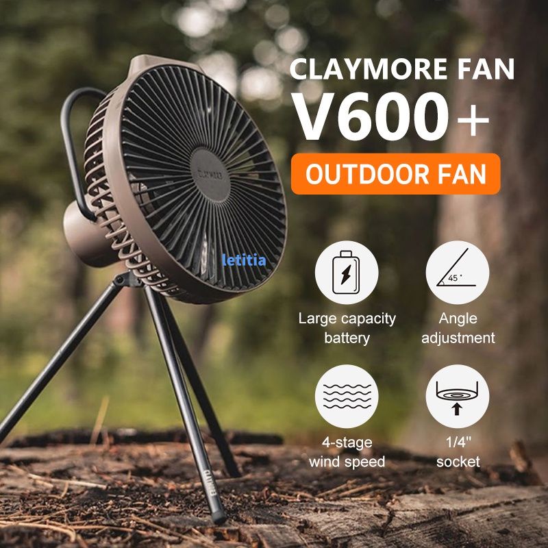 Claymore V600 Plus Cắm Trại Quạt Di Động Ngoài Trời Quạt Sạc Nhanh Đa Tốc Độ Điều Chỉnh