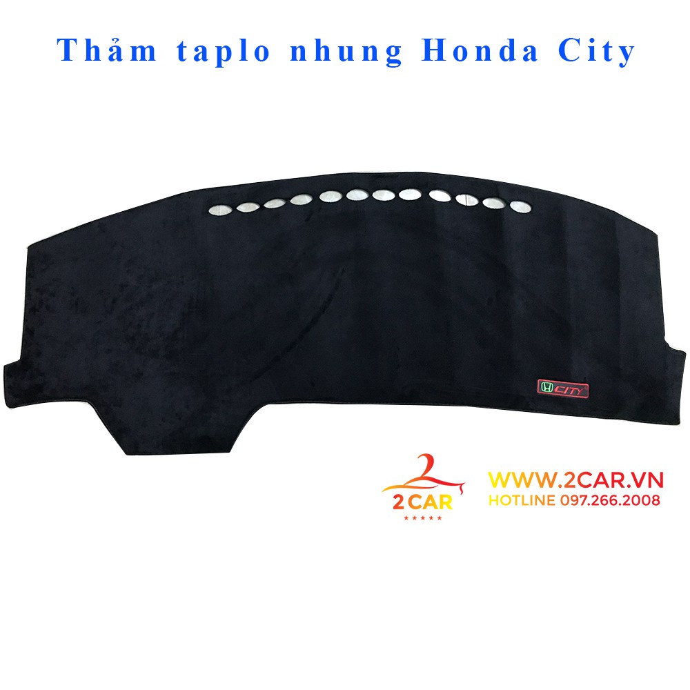 Thảm taplo nhung xe Honda City 2015- 2021, 2022, 2023 Hàng 3 lớp cao cấp, chống trượt