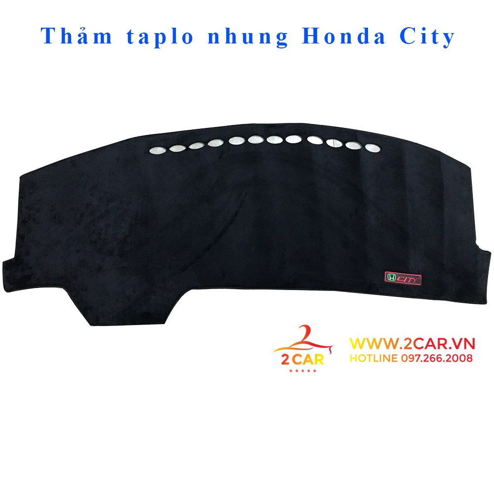 Thảm taplo nhung xe Honda City 2015- 2021, 2022 Hàng cao cấp, chống trượt