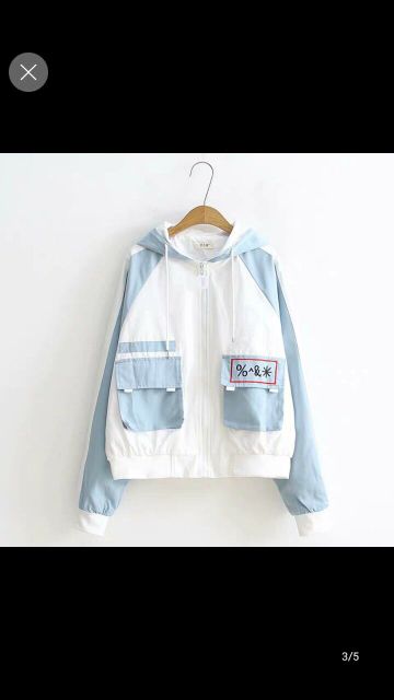 Áo khoác dù hai túi màu | BigBuy360 - bigbuy360.vn