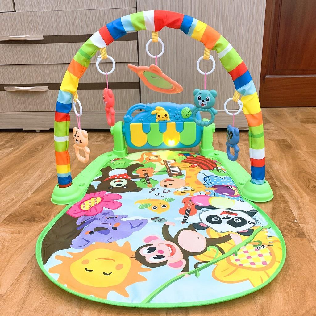 Thảm đàn nhạc có khung treo đồ chơi cho bé