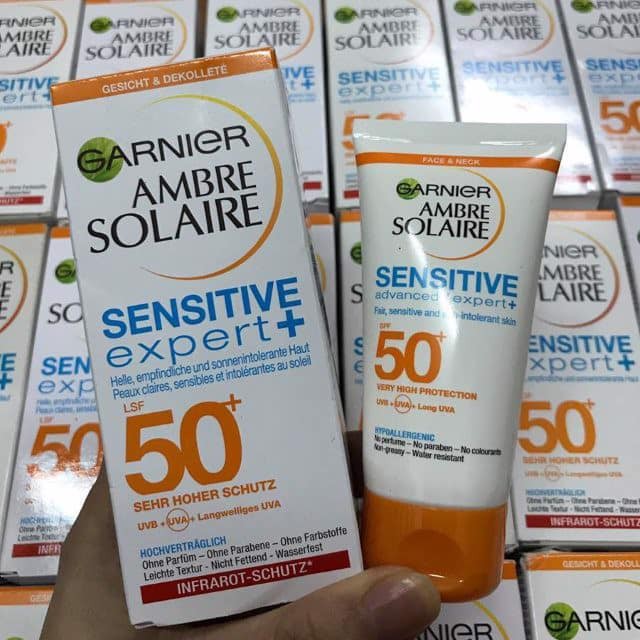 KEM CHỐNG NẮNG GARNIER Ambre Solaire 50 Cho Mặt, Xách Tay Đức