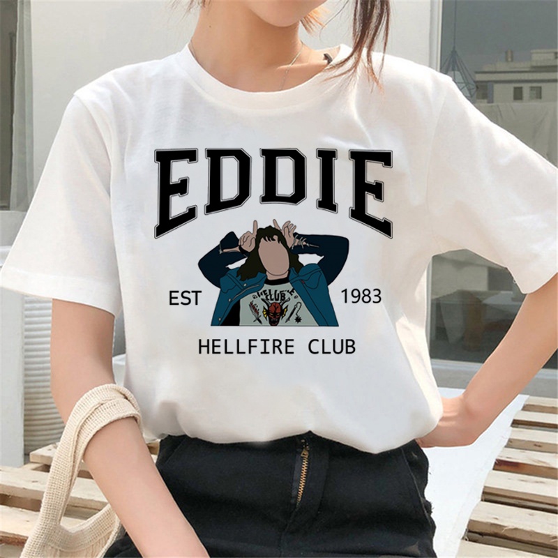 Stranger Things Eddie Munson Áo Nữ 2022 Stranger Things Season 4 Hellfire Club Hoạt Hình Áo Dạo Phố 