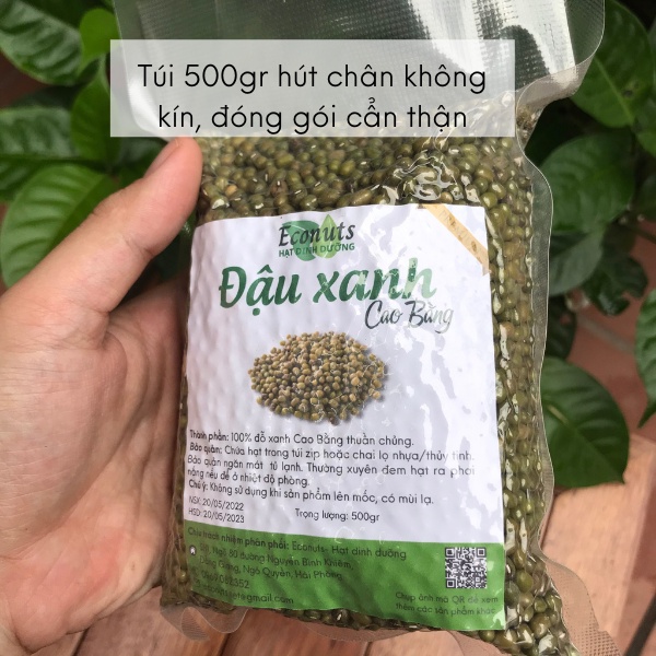 Đỗ xanh nguyên hạt Econuts, Đậu xanh nguyên vỏ thuần chủng làm giá đỗ sữa hạt hút chân không