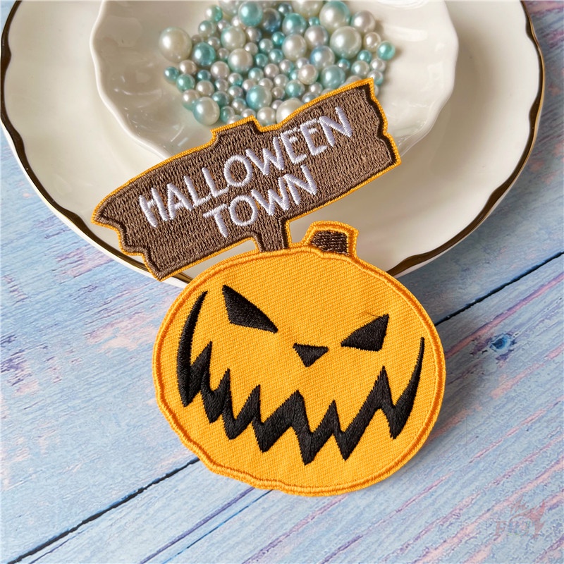☸ Mỗi Ngày Là Halloween Miếng Dán Sắt ☸ 1 Sticker Ủi Thêu Hình Bí Ngô