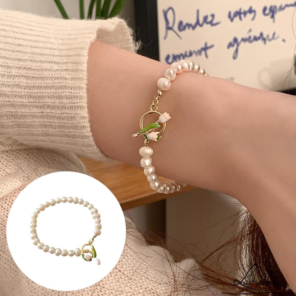 Ldd Vòng Tay Chuỗi Hạt Ngọc Trai Nhân Tạo Bằng Kim Loại Thời Trang Cho Nữ