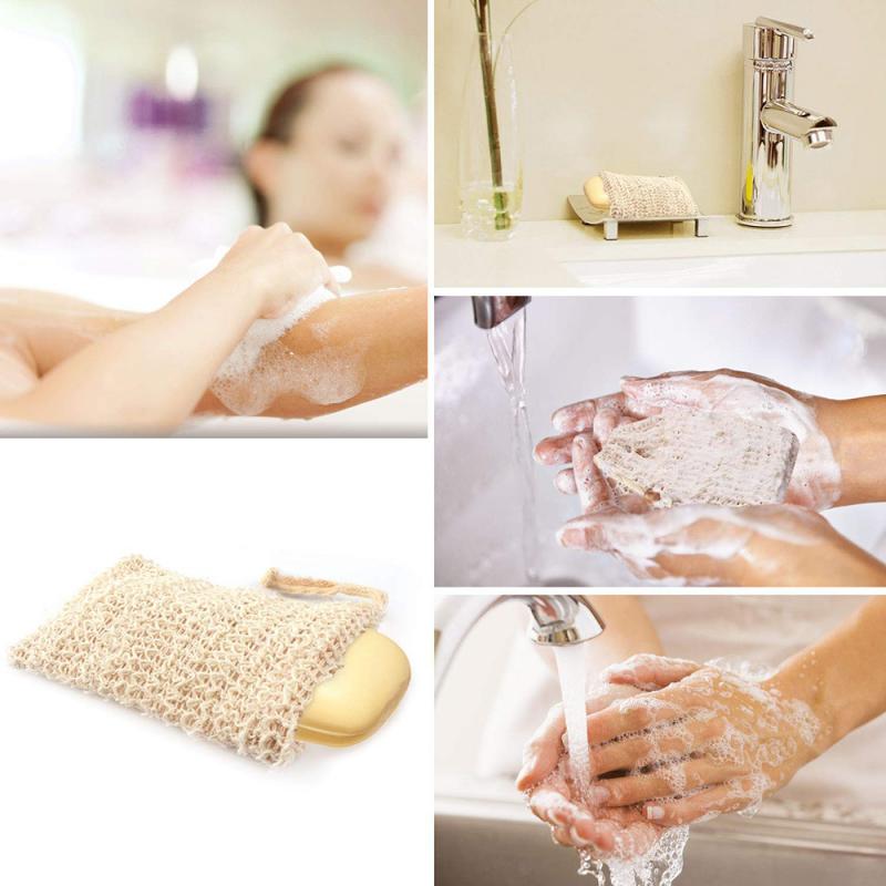 (Hàng Mới Về) 1 Túi Lưới Cotton Đựng Xà Phòng Mát Xa Tẩy Tế Bào Chết