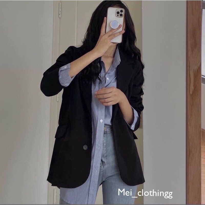[Ảnh thật/video] Áo blazer 2 lớp có đệm vai/ Vest nữ đệm vai Quảng Châu