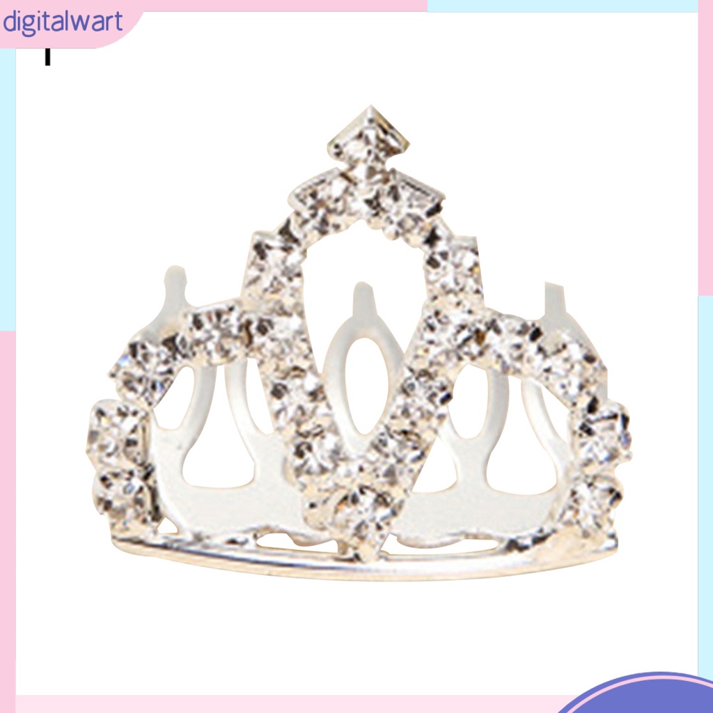 Kẹp tóc lược hình vương miện đính đá phong cách thời trang cho nữ