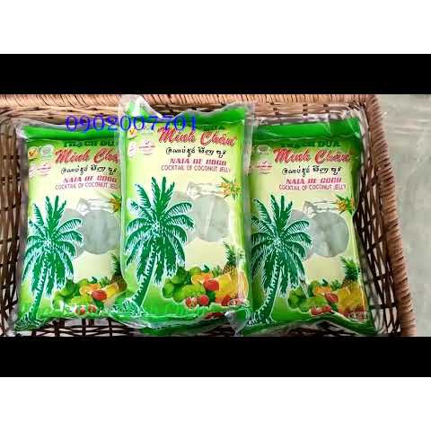 Thạch dừa Bến Tre Minh Châu túi 500gram