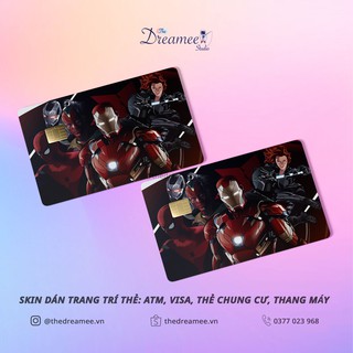 MARVEL / MIẾNG DÁN TRANG TRÍ THẺ ngân hàng, ATM, thẻ xe...KHÔNG ẢNH HƯỞNG TÍNH NĂNG THẺ, skin card - THEDREAMEE.VN