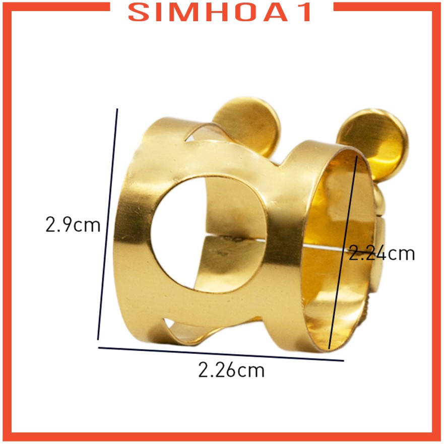 1 Piece Metal Ligature Clip Clamp for Saxophone Mouthpiece Golden Soprano
