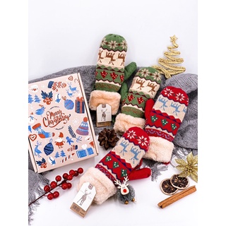 Box quà Noel Găng tay thổ cẩm