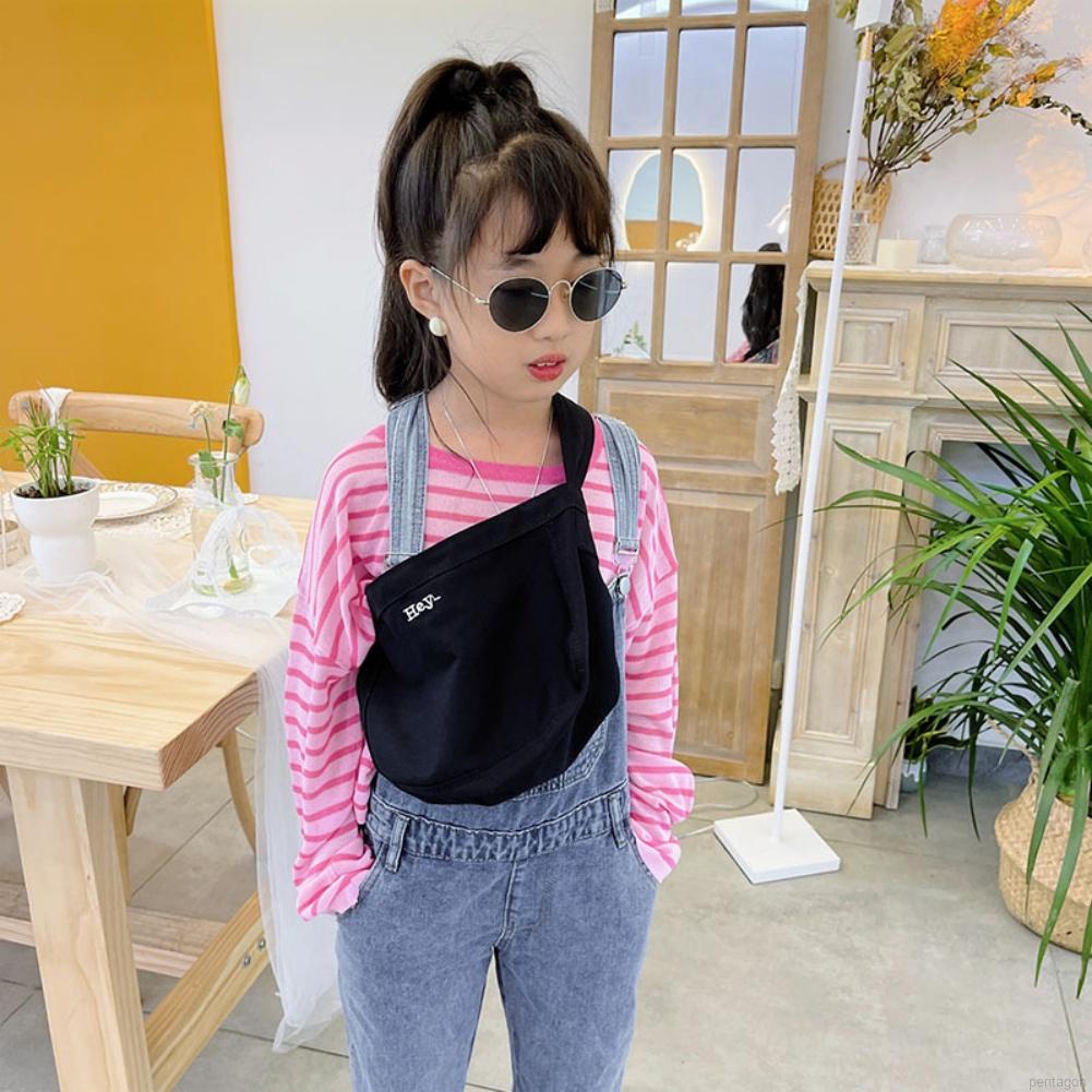 Túi đeo chéo màu trơn bằng vải cho bé
