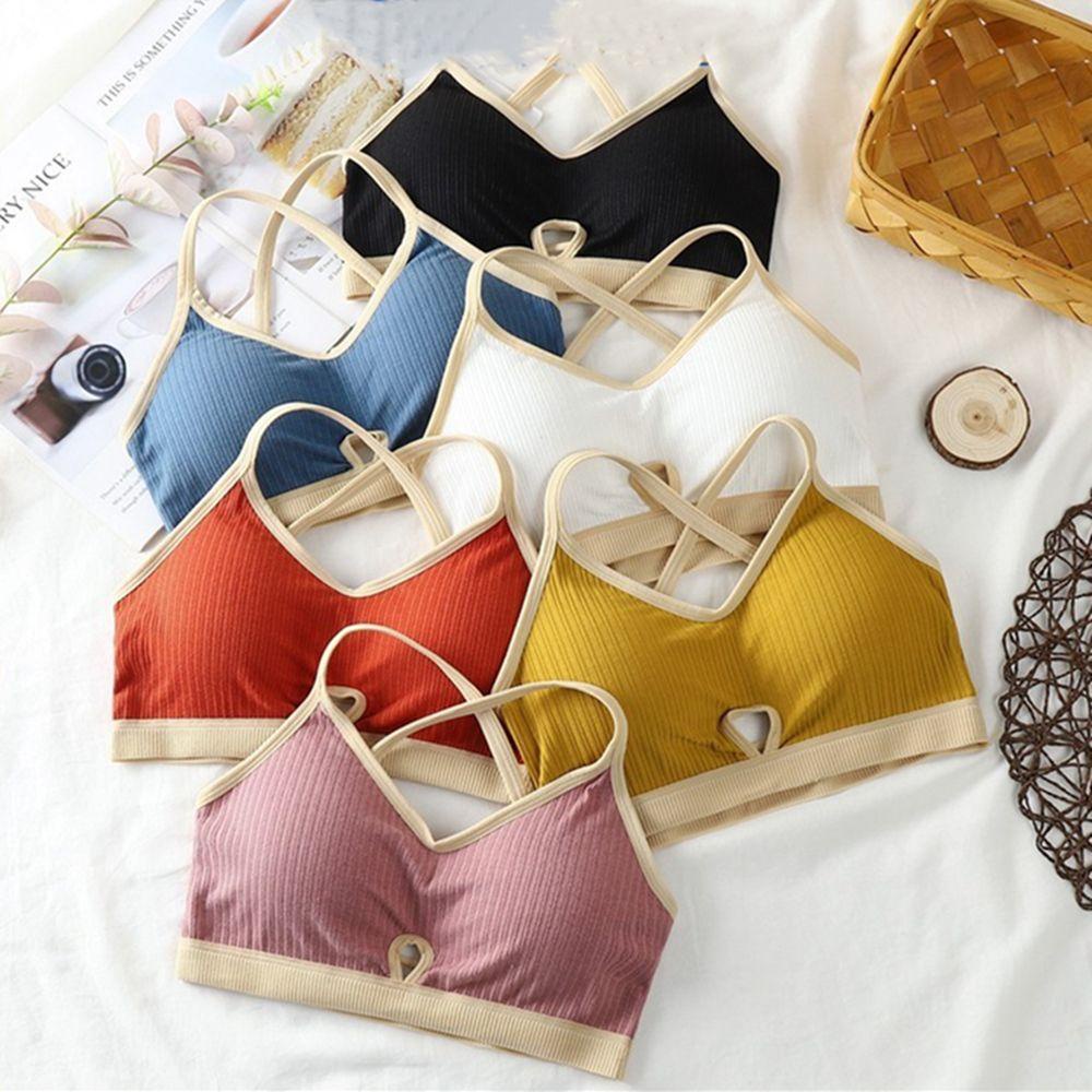 Áo Croptop Dệt Kim Có Mút Đệm Ngực Thời Trang Quyến Rũ