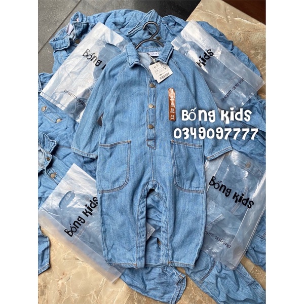 Jumsuit Bé Trai Denim Cổ Đức ZR