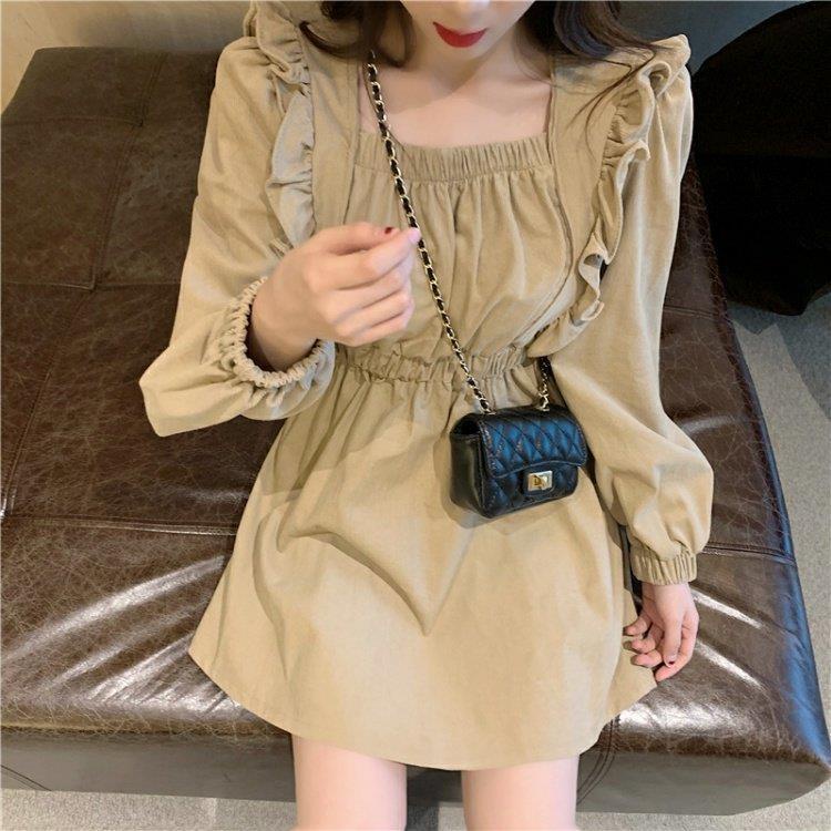 Đầm ngắn tay dài thời trang thu đông cho nữ 2022