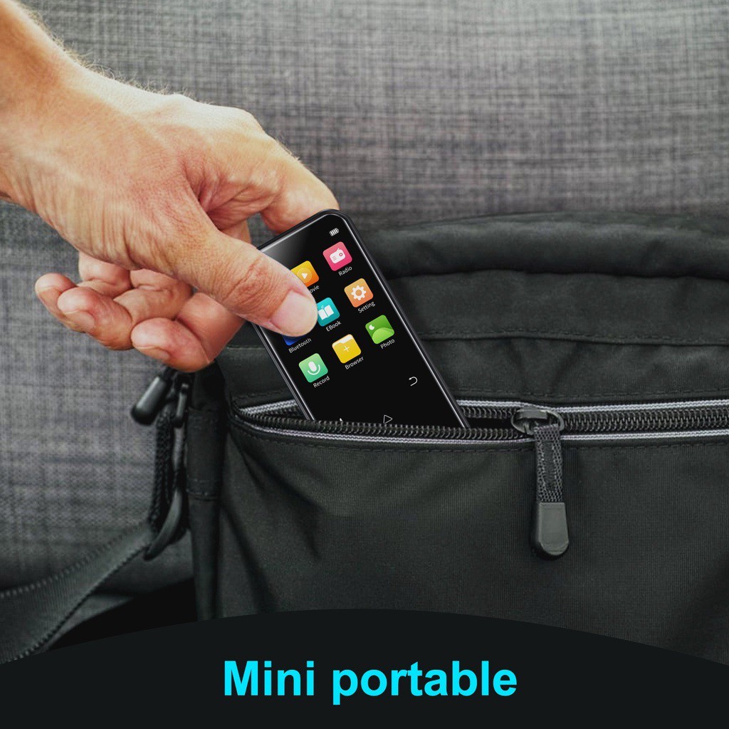 Máy Nghe Nhạc MP3 - Ruizu D19, Bộ Nhớ Trong 16GB, Màn Hình Cảm Ứng Bluetooth - Hàng Chính HãnG